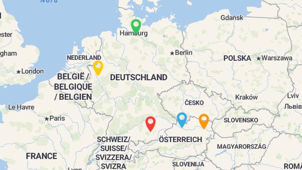 Map of company locations