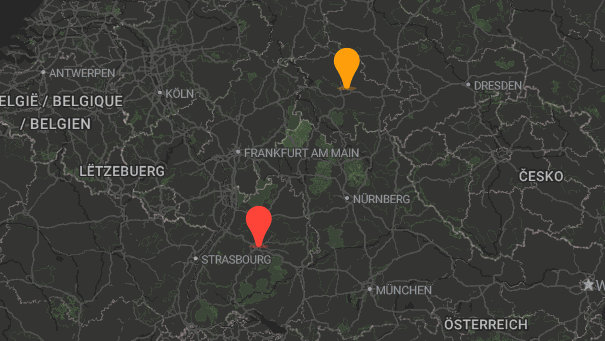 Map of company locations
