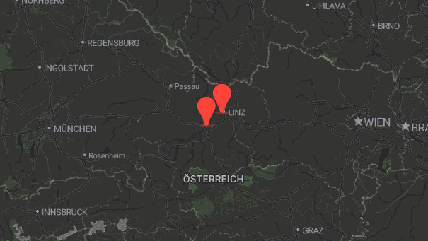 Map of company locations