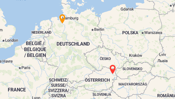 Map of company locations