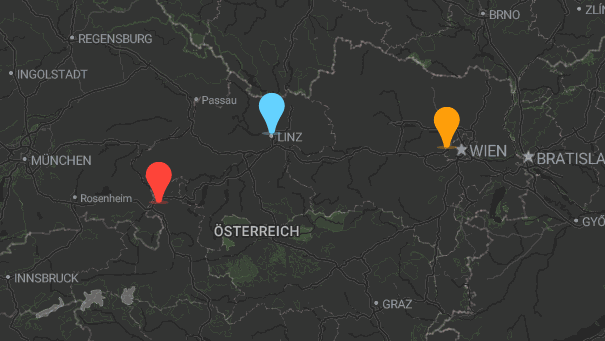 Map of company locations