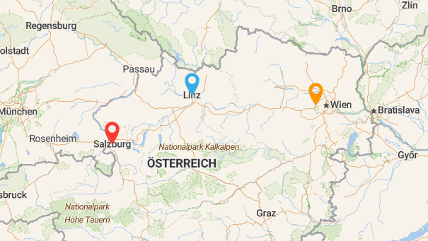 Map of company locations