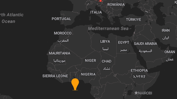 Map of company locations