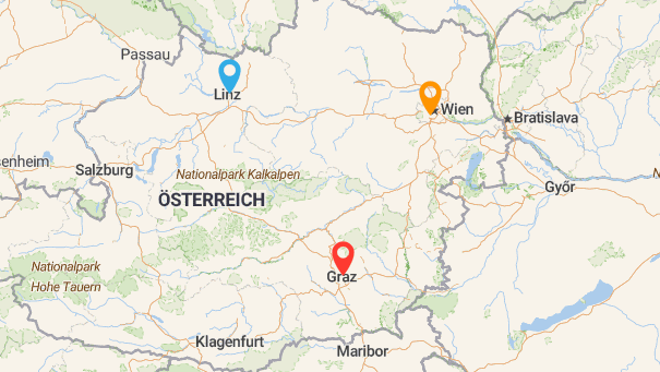 Map of company locations