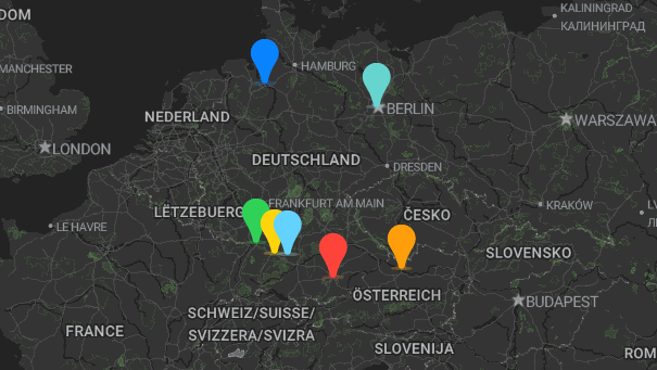 Map of company locations