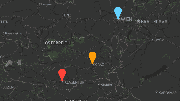 Map of company locations
