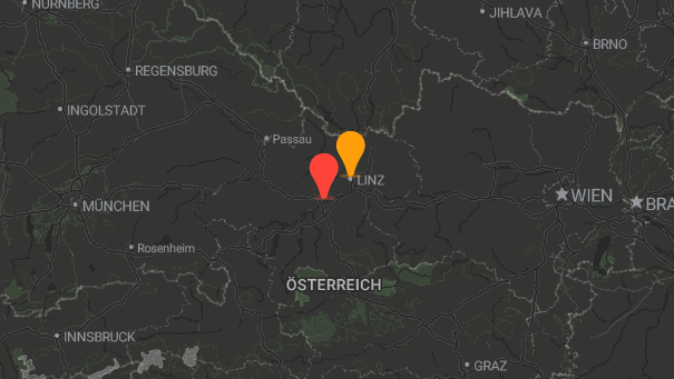 Map of company locations