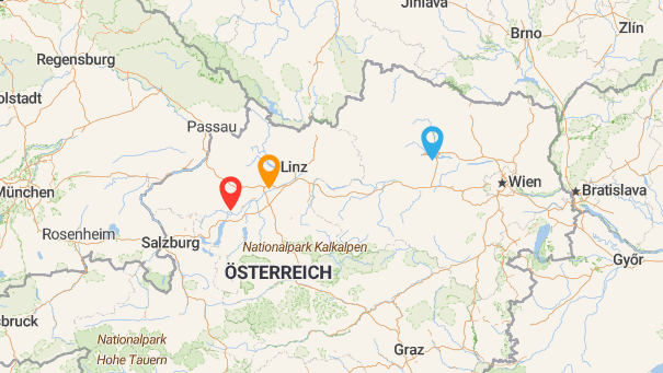 Map of company locations