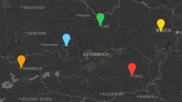 Map of company locations