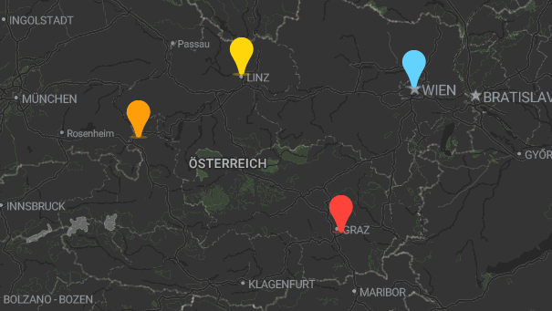 Map of company locations
