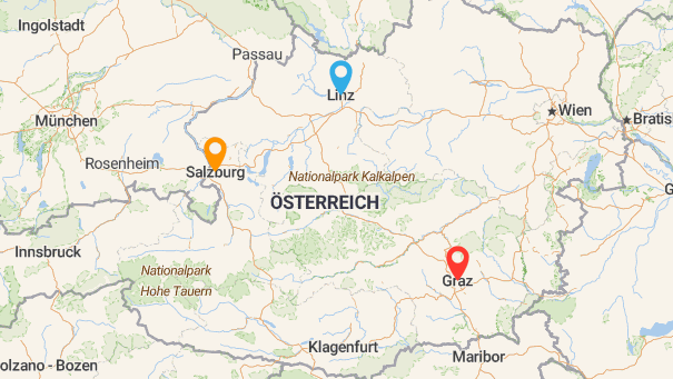 Map of company locations