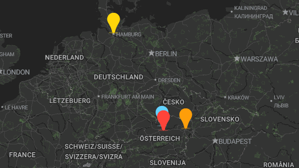 Map of company locations