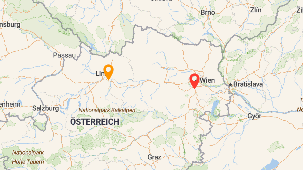 Map of company locations