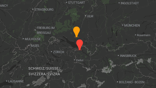 Map of company locations
