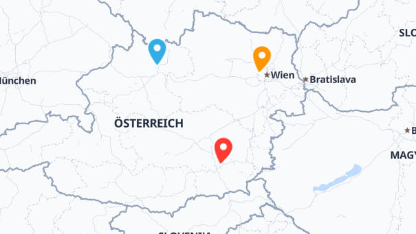 Map of company locations