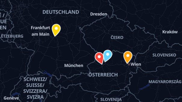 Map of company locations