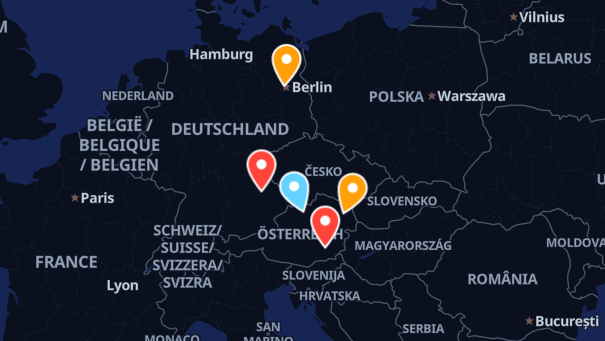 Map of company locations