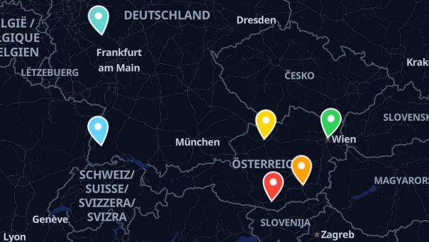 Map of company locations