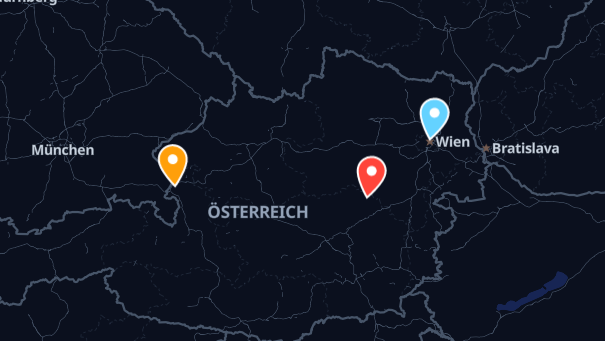 Map of company locations