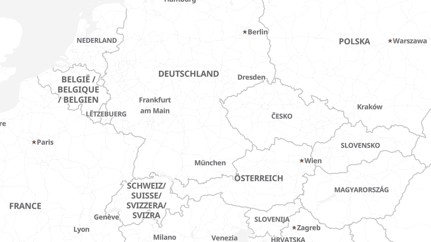 Karte der Standorte von ZETA GmbH
