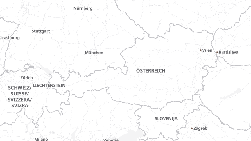 Karte der Standorte von Liebherr