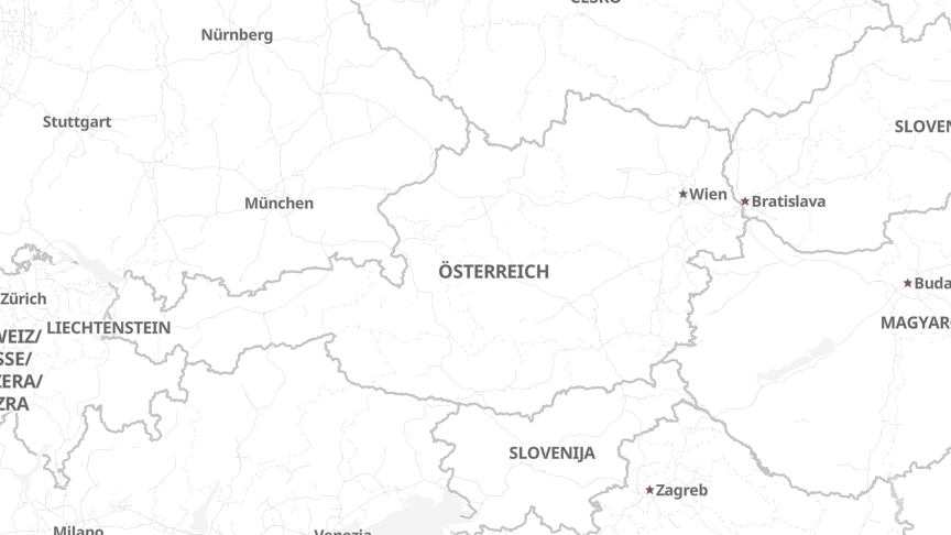 Karte der Standorte von RegionalMedien Austria AG