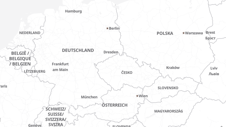 Karte der Standorte von G+D Netcetera
