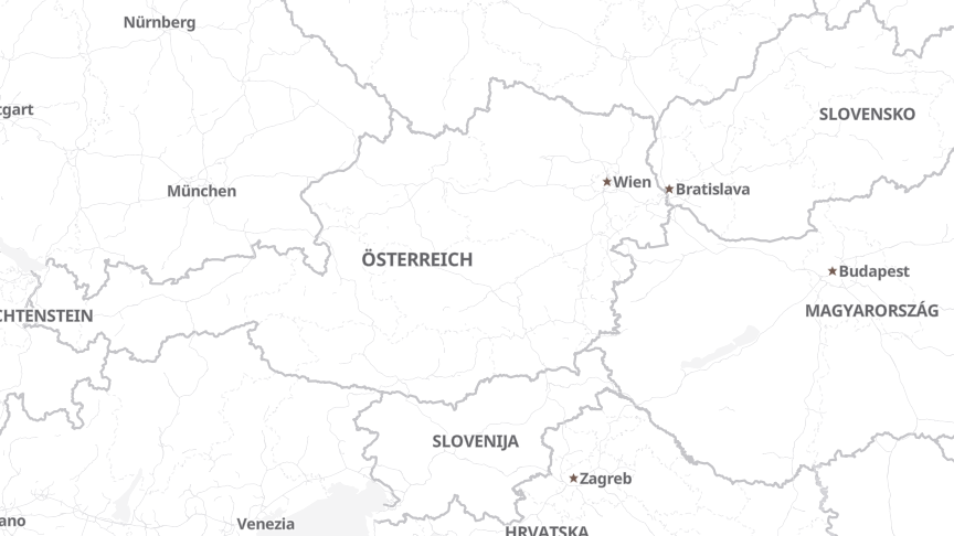 Karte der Standorte von Prinzhorn Group Austria
