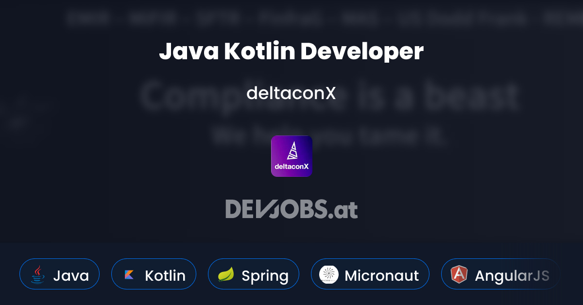 Java Kotlin Developer bei deltaconX | DEVjobs.at