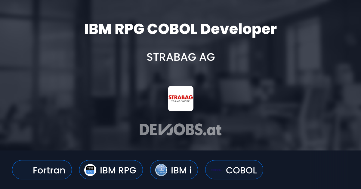 IBM RPG COBOL Developer bei STRABAG AG | DEVjobs.at